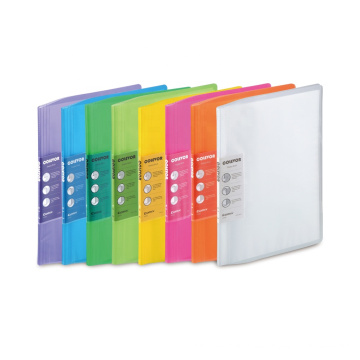 A4 de alta calidad A4 10 20 40 60 Pockets Color sólido PP Clear Display Book